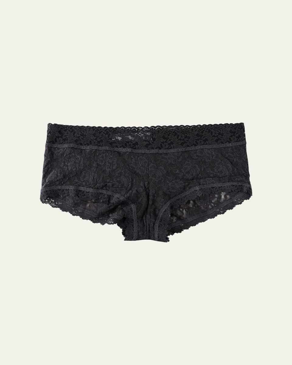 Plus Size High-Rise Stretch Lace Boyshorts